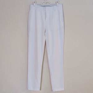 Under Armour Golf Pants Women White Grey Side Stripe - Size 4